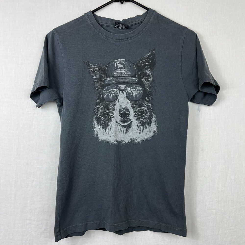Global Culture Sheepdog Shades Graphic T-shirt Adult S Grunge‎ New Zealand Indie